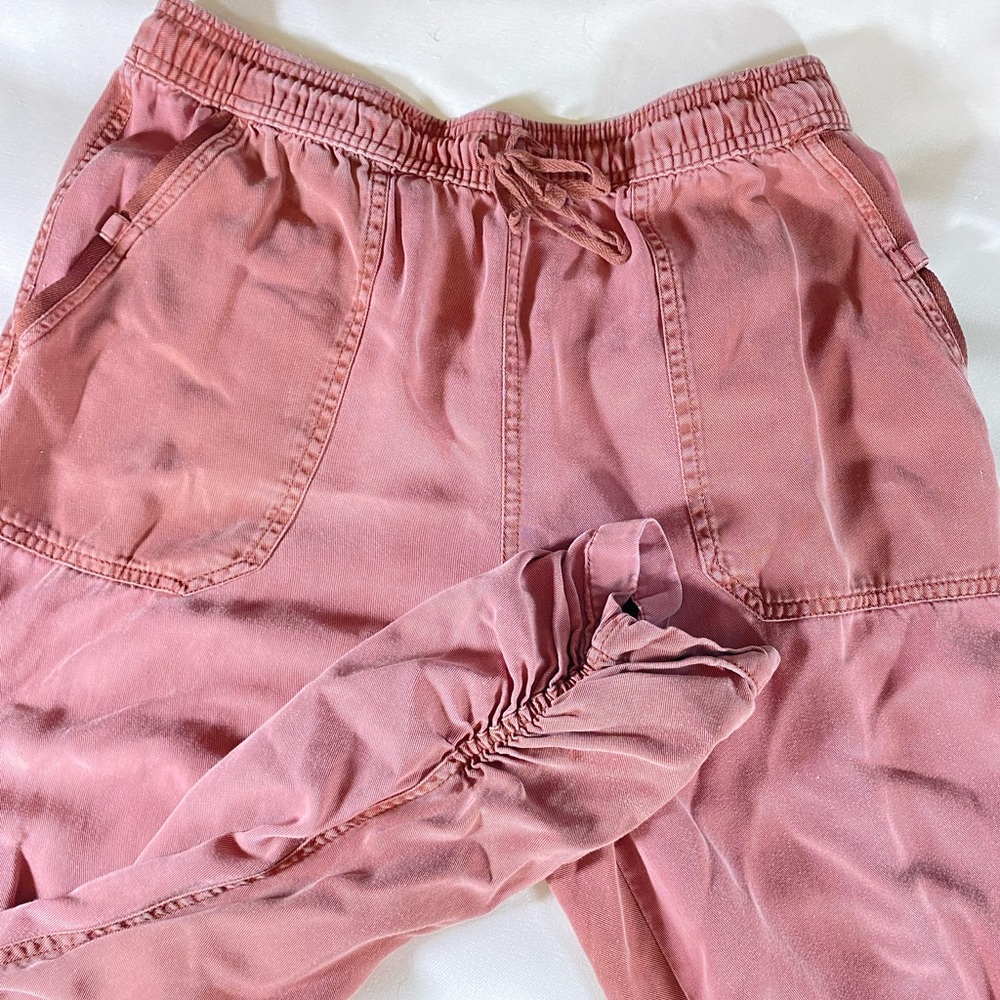 Free people joggers M rouched pink super cute